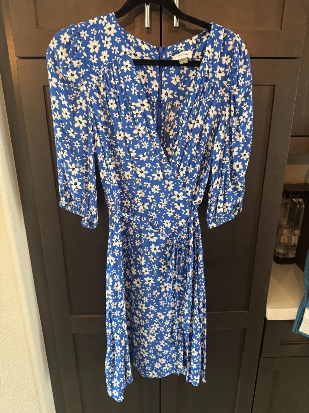 Like new Calvin Klein gorgeous blue floral print dress.  Ready for spring!